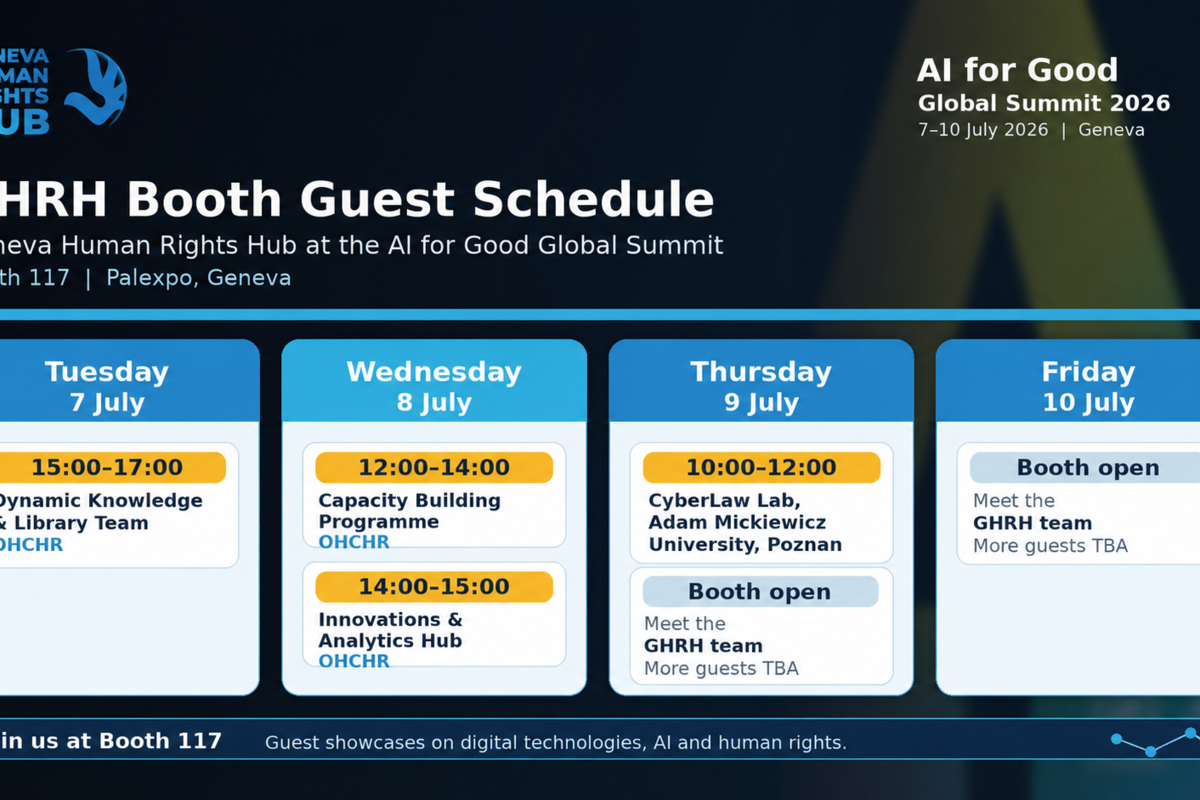 AI4Good GHRH booth guests schedule